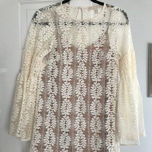 Michael Kors Bell Sleeve Cream Dress